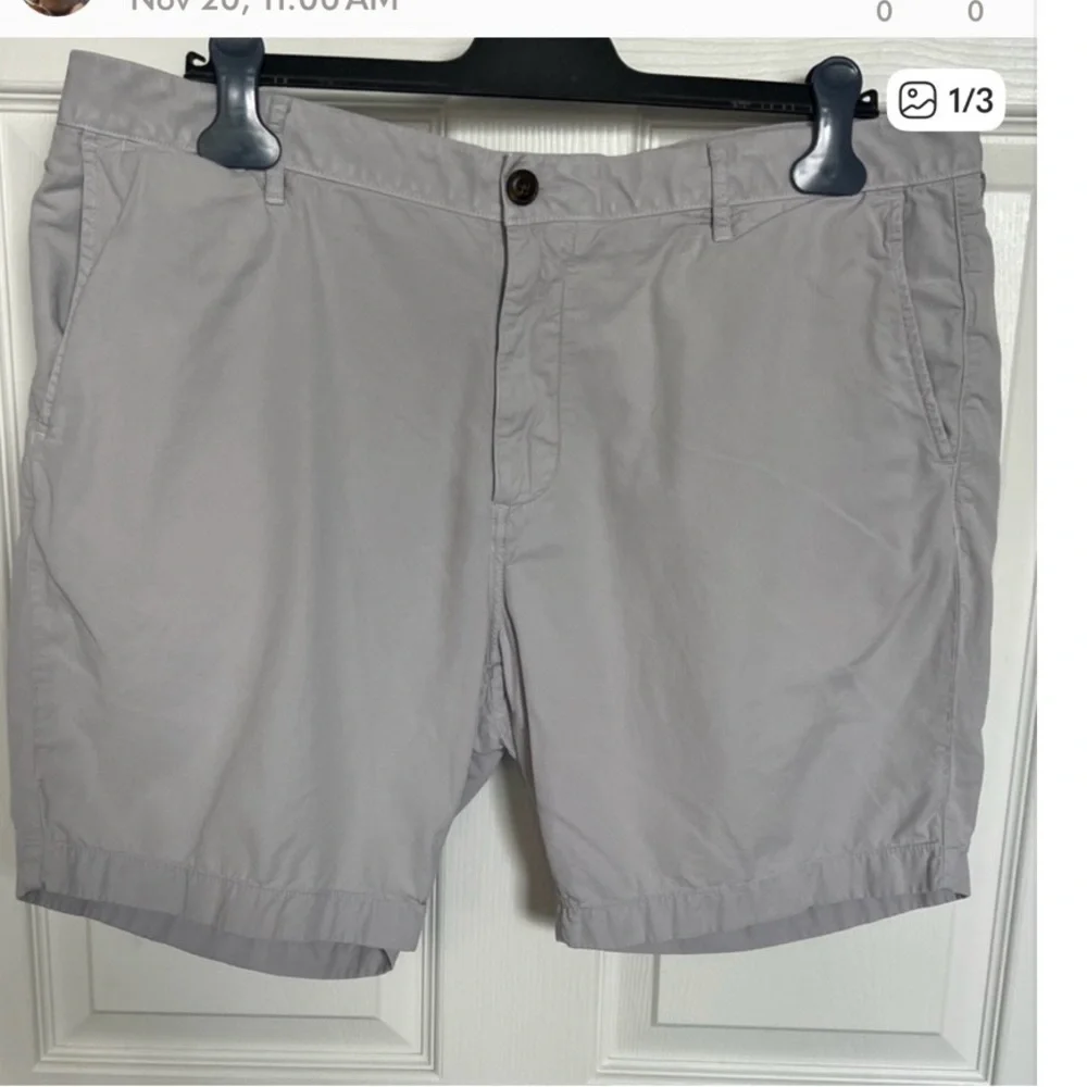 Faherty Light Gray Flat Front Shorts